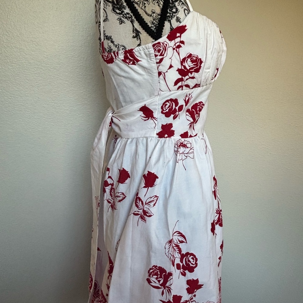 Ruby Rox Spaghetti Strap White And Red Floral Dre… - image 8